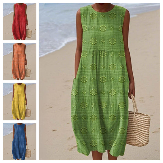 💕Női ujjatlan alkalmi ruha