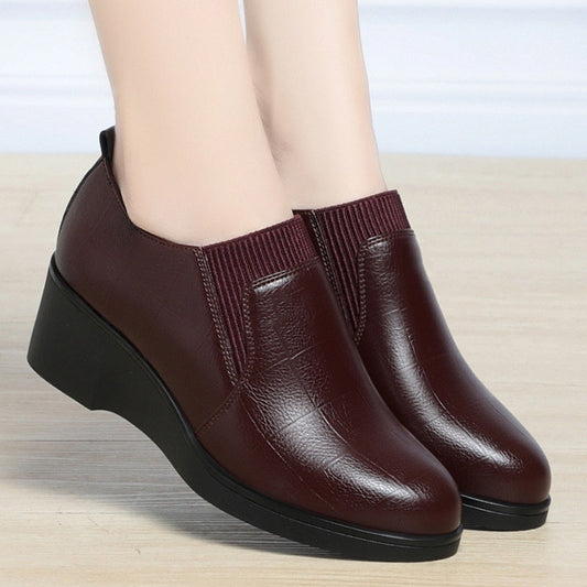 ✨Női műbőr rugalmas sarokkal rendelkező cipők