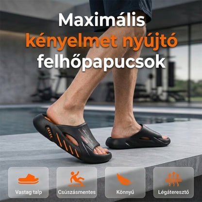 🔥 Csúszásmentes Vastag Talpú Felhő Papucsok Férfiaknak 🏖️🌊