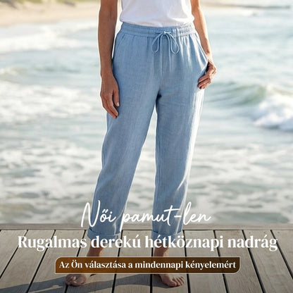 👖Alkalmi pamut és len nadrág nőknek