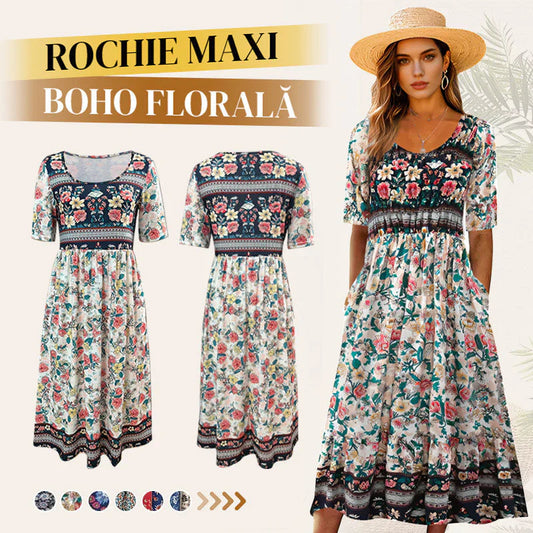 🔥 Női elegáns bohém nyomtatott ruha