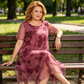 ❤️A Ruhád❤️ Női virágmintás chiffon aszimmetrikus réteges ruha