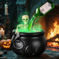 ✨🎃Halloween dekorációk beltéri használatra - Boszorkányok üstje mágikus lebegő bájitalos üvegekkel és ködkészítővel
