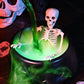 ✨🎃Halloween dekorációk beltéri használatra - Boszorkányok üstje mágikus lebegő bájitalos üvegekkel és ködkészítővel