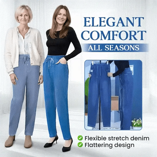 🔥Slim alkalmi egyenes egyenes jég selyem farmer👖