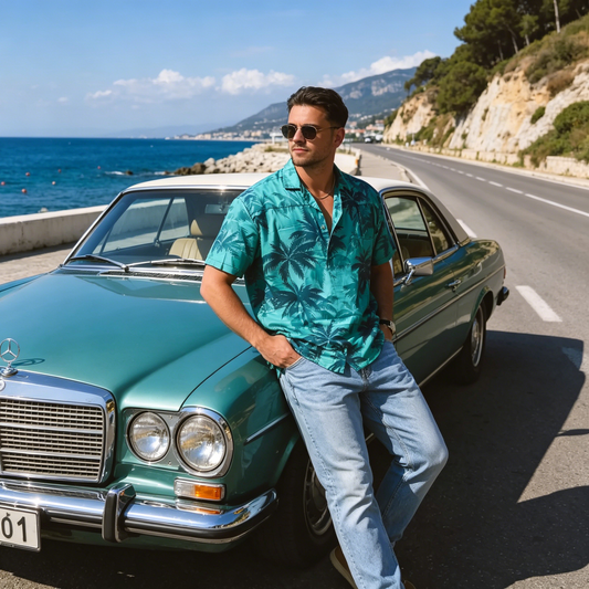 🏖️Férfi trópusi mintás ing🌴