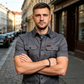 Férfi kényelmes pamut rövidujjú ing