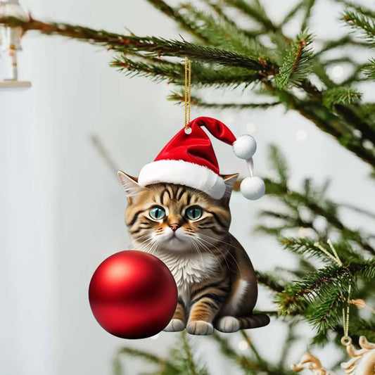 Ornamenti di Natale da Appendere a Forma di Gatto