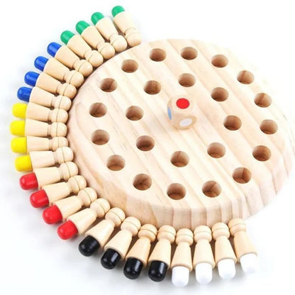 Fából készült Memory Match Stick sakk játék