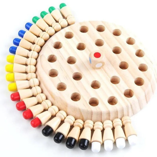 Fából készült Memory Match Stick sakk játék