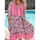 Boho V-nyakú nyaralási ruha