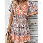 Boho V-nyakú nyaralási ruha