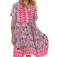 Boho V-nyakú nyaralási ruha