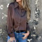 【S-2XL】👚Elegáns szatén hosszú ujjú ing