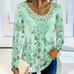 🌸 Női elegáns csipkével szegélyezett hosszú ujjú blúz 👚✨