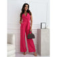 【M-2XL】💟Női ujjatlan V-nyakú egyszínű Jumpsuit