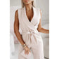 【M-2XL】💟Női ujjatlan V-nyakú egyszínű Jumpsuit