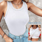 [S-2XL]🎉🩱Női bordázott tank top polcos melltartóval