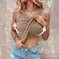 [S-2XL]🎉🩱Női bordázott tank top polcos melltartóval