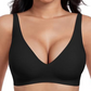 🥰 Mélyen dekoltált, V alakú, push-up, merevítő nélküli, varrás nélküli zselés melltartó👙🔥
