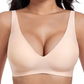 🥰 Mélyen dekoltált, V alakú, push-up, merevítő nélküli, varrás nélküli zselés melltartó👙🔥