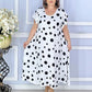 🔥 [S-4XL] ✨️👗 Női Mintás Pöttyös Ruha