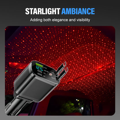 🚗 Autós gyors töltő csillagos égbolt hangulatvilágítással🌌