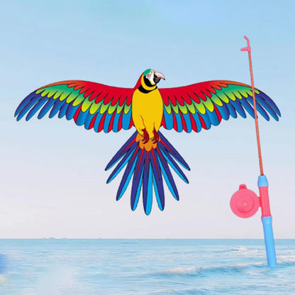 🦜🪁Innovatív horgászbot-sárkányok✨✨Könnyen irányítható, végtelen szabadtéri szórakozás a gyerekeknek!