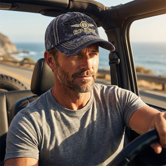 Férfi mosott baseball sapka hímzéssel