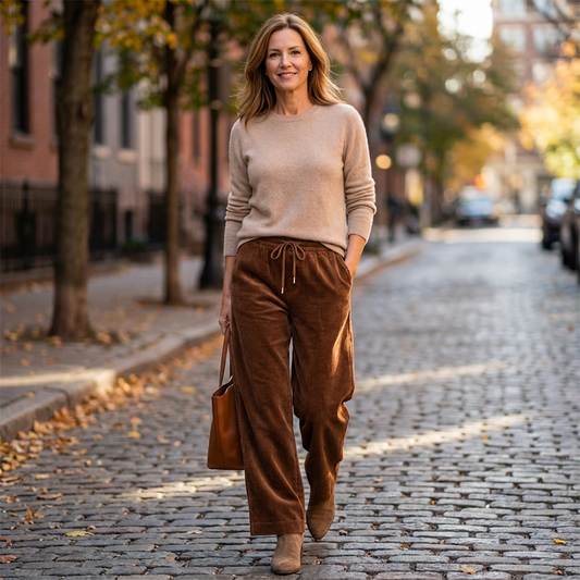 Alkalmi, laza fazonú kordbársony nadrág