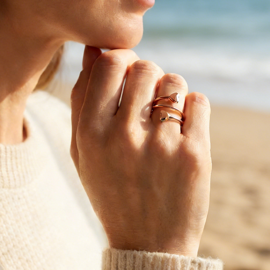 Állítható spirál alakú réz gyűrű