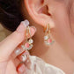 Apricot Leaf Pearl Earrings