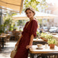 🎊Elegáns, V-nyakú, széles szárú, derékban szűkített, karcsúsító jumpsuit