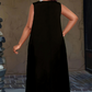 👗Női, zsebes, ujjatlan, hosszú ruha