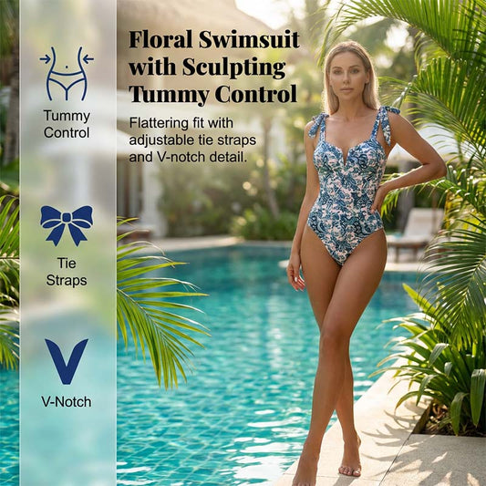 Női divatos, mintás egyrészes fürdőruha