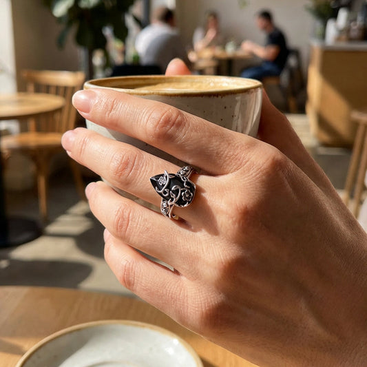 🧙‍♀️ Bohém Vintage Virágos Indás Gyűrű 💍✨