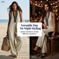 Női ujjatlan, V-nyakú, széles szárú jumpsuit