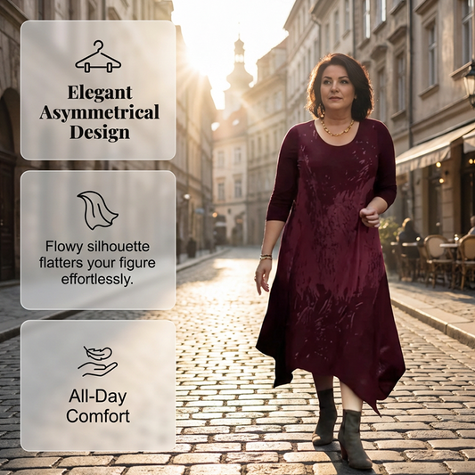 👗Női plusz méretű, laza szabású alkalmi ruha