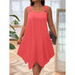 Női ujjatlan ruha aszimmetrikus szegéllyel