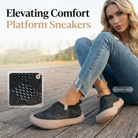👟 Kényelmes, rejtett sarokkal ellátott platform cipő