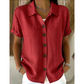 Női nyári kényelmes pamut-len ing
