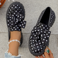 🎀Női pöttyös, masnis, vastag talpú loafer