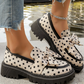🎀Női pöttyös, masnis, vastag talpú loafer