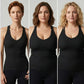 Női mély V-nyakú, testhezálló camisole