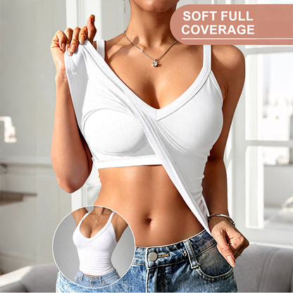 Női mély V-nyakú, testhezálló camisole
