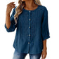 Women's Embroidered Cotton Linen Blouse