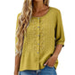 Women's Embroidered Cotton Linen Blouse