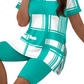 Women's Contrast Print Short-Sleeve Top and Shorts Set