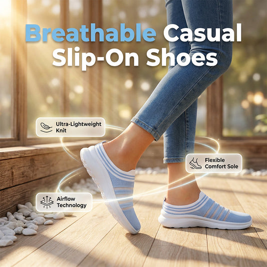 👟 Légáteresztő alkalmi slip‑on mules otthonra és szabadba💨