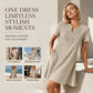 Women's Bohemian Lace V-Neck T-Shirt Dress